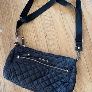 MZ Wallace Quilted Black Crossbody Bag
